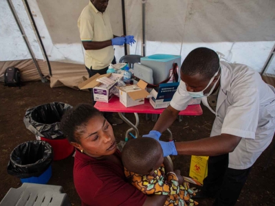 Goma, North Kivu province in the Democratic Republic of Congo (DRC), multi-antigen vaccination campaign.